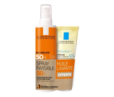 La Roche Posay Anthelios Spray Invisible SPF50+ Avec Parfum 200ml + Lipikar Huile Lavante AP+ 100ml