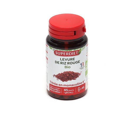 Superdiet Levure de Riz Rouge Bio 45 Gélules