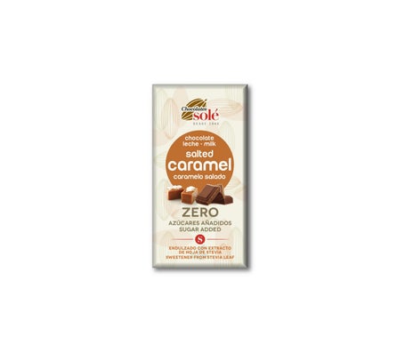 Chocolates Sole Chocolat Lait Caramel Salé Stevia Bio 100g