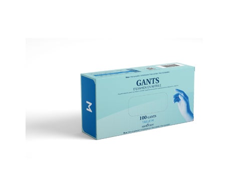 Santecare Gants Nitrile Bleus Non Poudres Taille L 100uts
