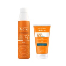 Avène Pack Spray Solaire SPF50+ Peaux Sensibles 200ml + Fluide Ultra Léger SPF50+ 50ml