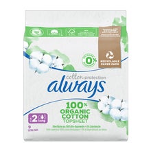 Always Serviettes Hygiéniques avec Ailettes Coton Taille 2 9 Unités