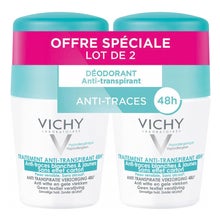 Vichy Traitement Anti-Transpirant 48h Anti Traces Blanches & Jaunes Roll-On 50ml 2 Unités