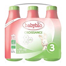 BabyBio Leche Líquida de Crecimiento 3 Orgánica 6x1L