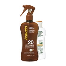 Babaria Huile de noix de coco SPF20 200ml + Aloe Vera Après Soleil 100ml
