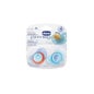 Chicco™ chupete physio air tetina látex azul 4 meses + 2uds