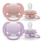 Philips Avent Ultra Soft Chupete 0-6M Rosa Lila 2uds