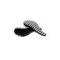 Brosse à cheveux sans emmêlement Noir Blanc Zigzag