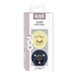 Bibs Pacifier Colour Round Luna Deep Space 0-6M 2 Unidades