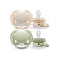 Philips Avent Ultra Soft Chupete 0-6M Beige/Verde 2uds