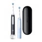 Oral-B Io3 Duo Matt Ice Brosse Dents Électrique Bleu Noir 2uts