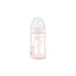 Nuk bouteille en polypropylène rose silicone silicone silicone tétine large bouche taille 2 trou m 300ml 300ml