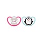 NUK Space Sucettes Silicone Chat Penguin 6-18 Mois 2 Unités