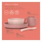 Suavinex Vajilla Silicona Soft & Flexible Rosa 4uds