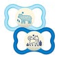 Baby Mam Air Night Sucette +6m Silicone Bleu 2uts