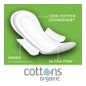 Tampons de coton ultra-minces avec des ailes à absorption régulière 14 Unités