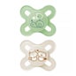 Mam Start Pure Sucette Silicone 0-2M Vert Beige 2uts