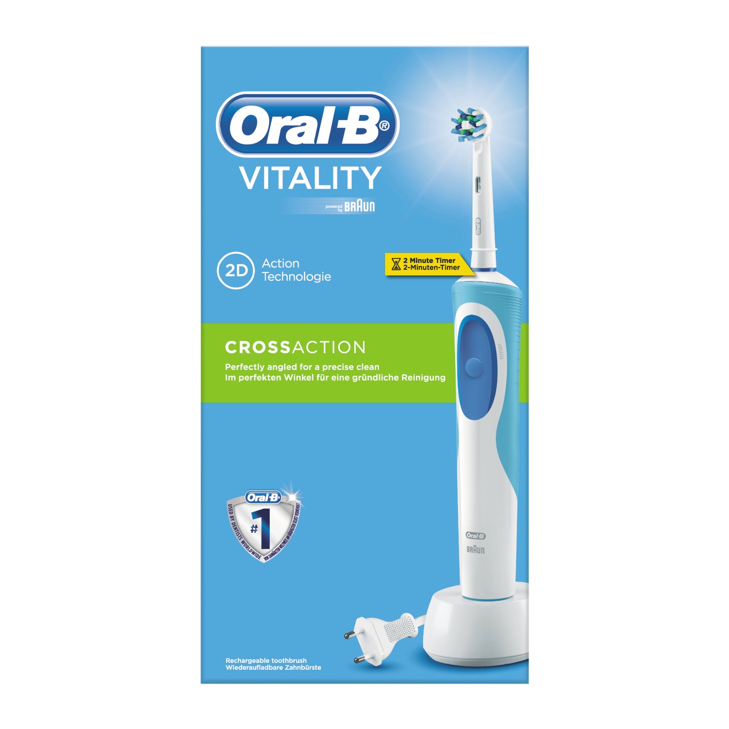 Brosses à dents électriques Oral-B Vitality Pro Duo Noir et Blanc + Chargeur