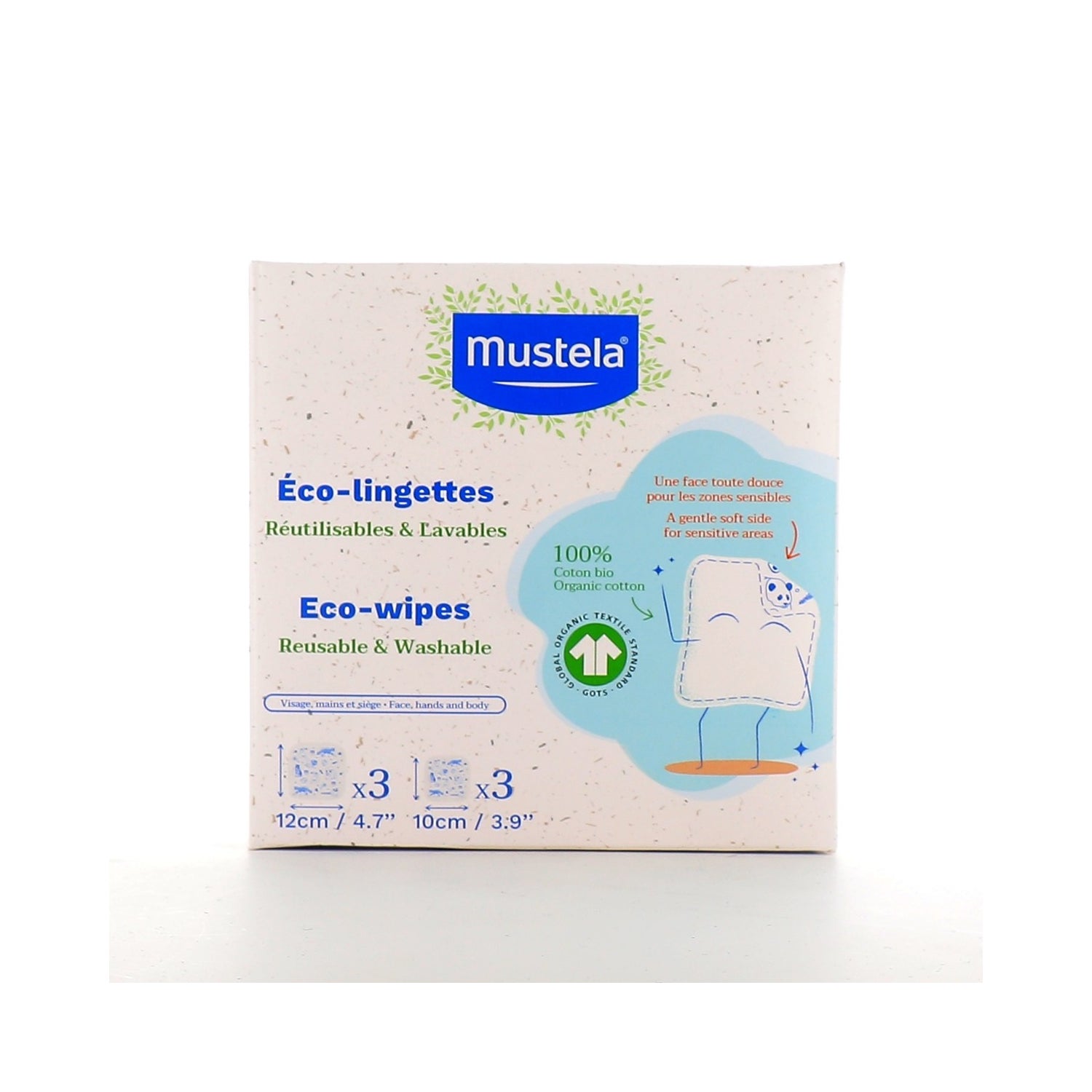 Mustela Bebé Eco-Lingettes Réutilisables Lavables 6uts