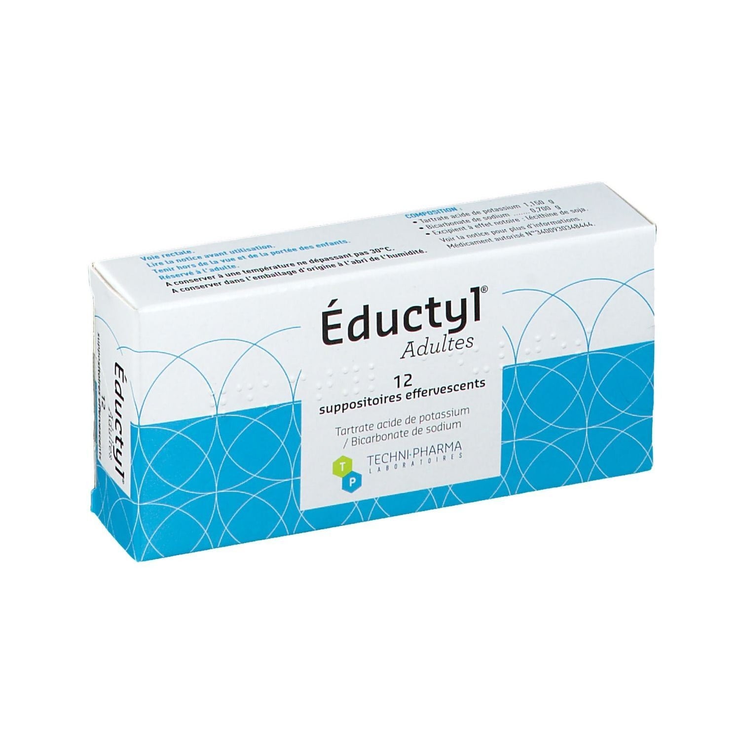 Eductyl Adultes 12 Suppositoires Effervescents Docmorris France