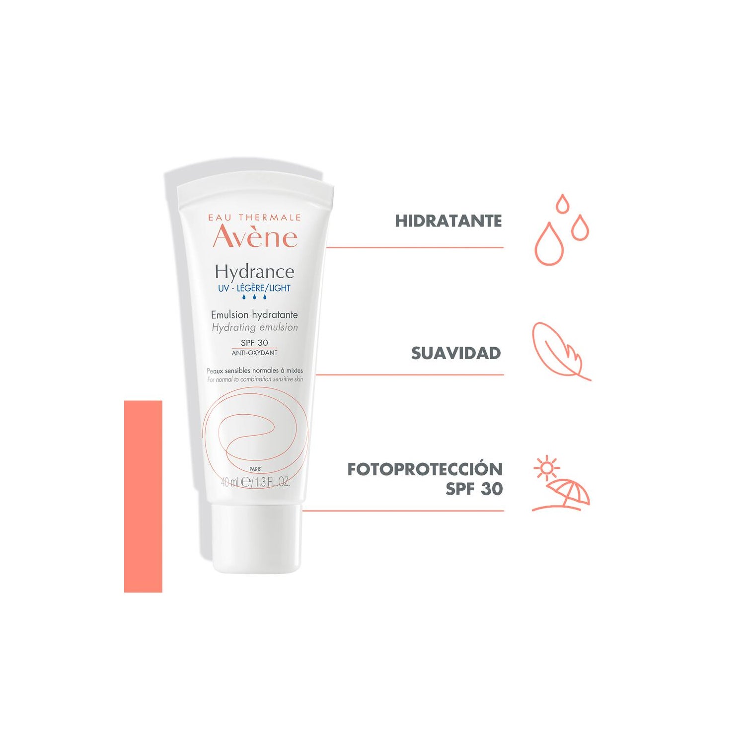 Avène Hydrance UV-Légère Émulsion Hydratante SPF30 40ml | DocMorris France