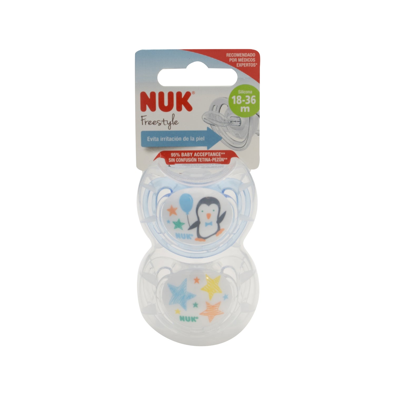 Chupetes: Nuk Chupete Silicona Freestyle 6-18m 2 Uds