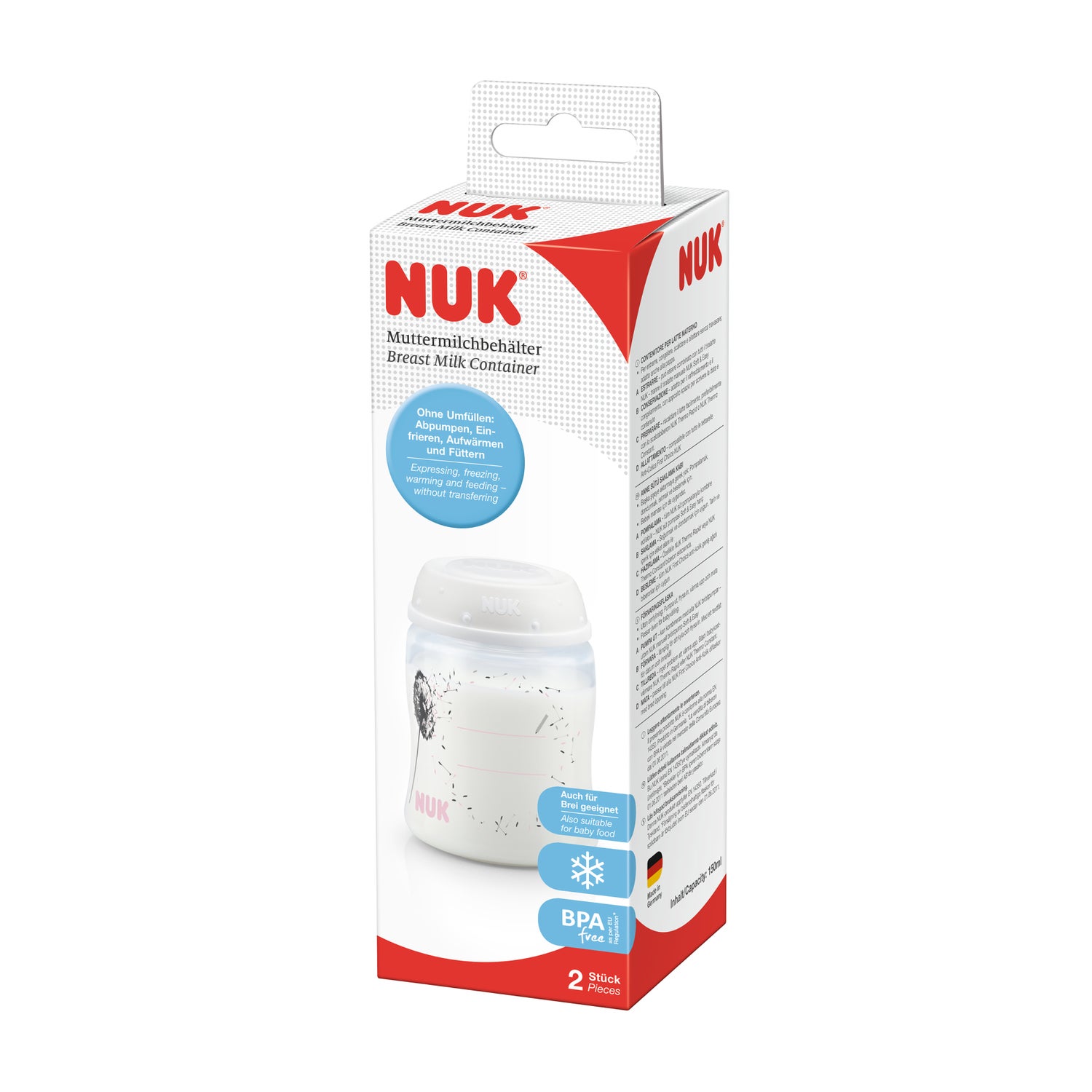 Contenant à lait maternel Nuk 2 pcs
