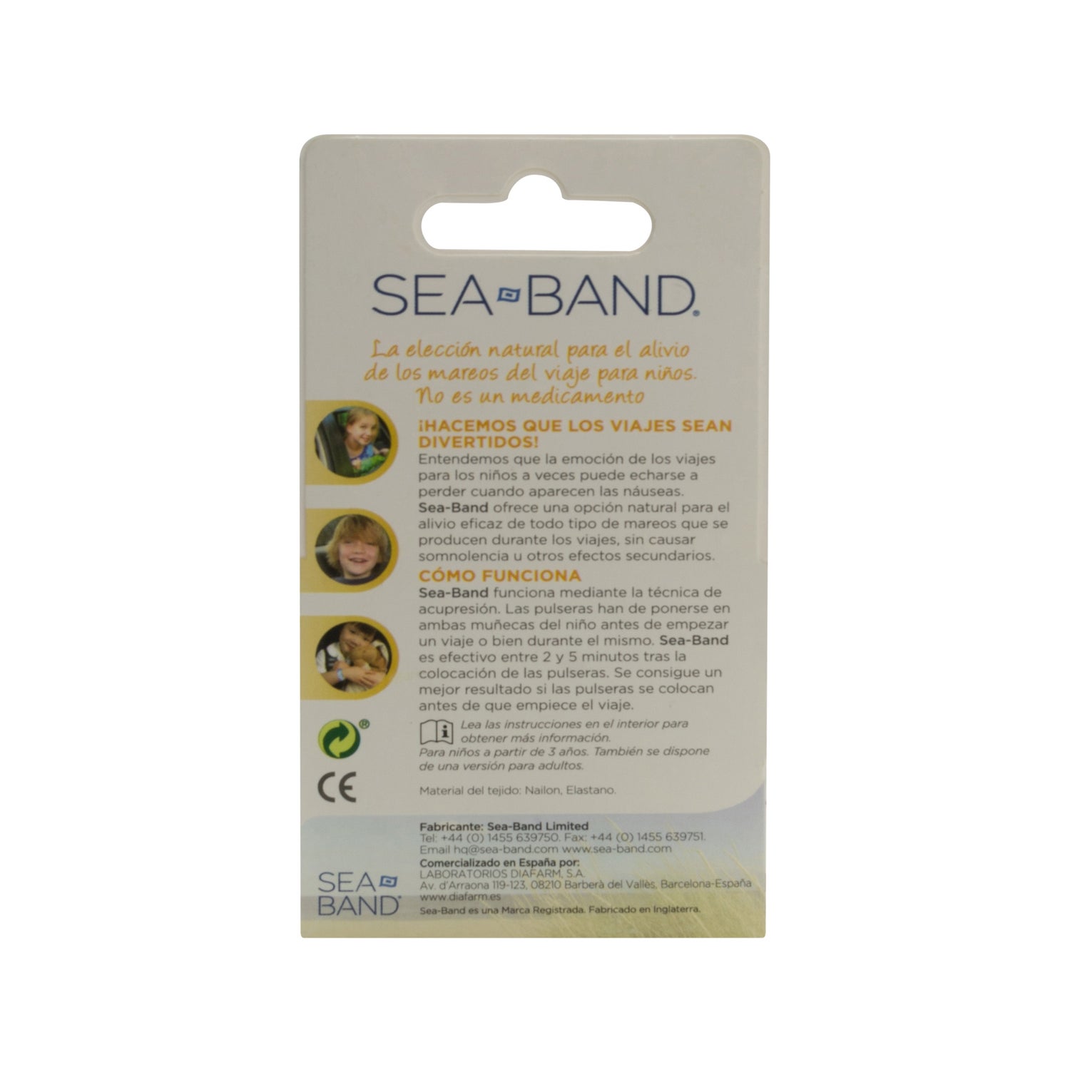 Sea Band Bracelet D'Acupression Enfants Bleu 2 pièces