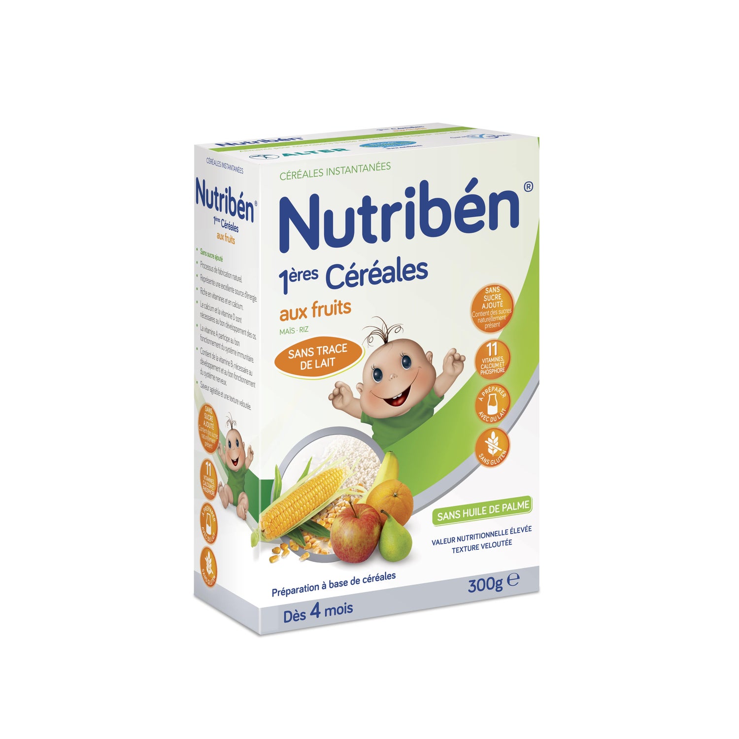 Nutriben Sans Gluten 1ères Céréales Aux Fruits 300 g